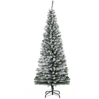 HOMCOM Christmas Tree Kunststof, Staal Ø60 x 180H cm Groen