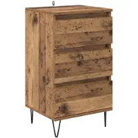 vidaXL Dressoir Oud Hout 40 x 35 x 70 cm Geengineerd Hout en IJzer