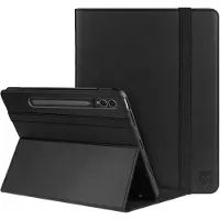 Rosso Element Book Case Hoes Geschikt voor Samsung Galaxy Tab S9 Plus | Volledige bescherming | Elastische band | Sleep/Wake functie | Met Penhouder | Verstelbare standaard | Zwart