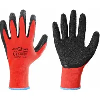 vidaXL Werkhandschoenen 24 pcs Rood en Zwart 9 / l Latex Coating