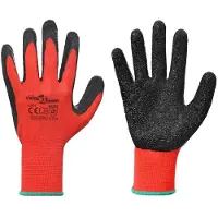 vidaXL Werkhandschoenen 24 pcs Rood en Zwart 11 / XXL Latex Coating