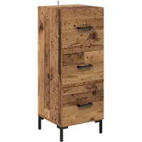 vidaXL Dressoir Oudhout 34,5 x 34 x 90 cm Bewerkt hout