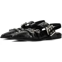 POSH by Poelman Ballerina met riempjes 'Ava' zwart
