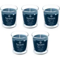 Spaas Geurkaars in glas - Set van 5 kaarsen - Kardemom en Bergamot - circa 25u - Midnight Magic