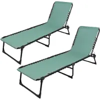 Urban Living "LE PLAYA" SET VAN 2 LIGBEDDEN GROEN 187X56XH26/85CM