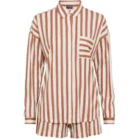 LASCANA Korte pyjama bruin / wit