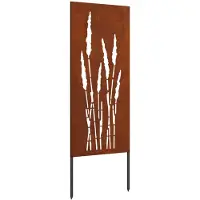 vidaXL Tuin Privacy Scherm Bloemen Roestig 50 x 140 cm weervast staal