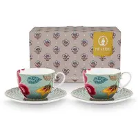 Pip studio Koffiekop Home Cups And Saucers Blooming Tales Fantasy Blue (Set van 2)