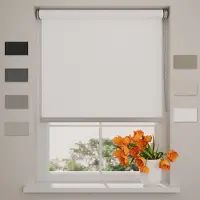 DTCH Rolgordijn Verduisterend - Easy Royal - Wit - 100 x 190 cm - Rolgordijn zonder boren - Maten van 40 t/m 240 cm breed