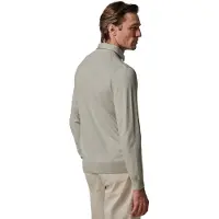 Profuomo groen poloshirt normale fit gemeleerd