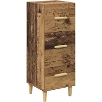 vidaXL Dressoir Oud hout 34.5 x 34 x 90 cm Bewerkt hout