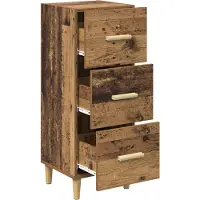 vidaXL Dressoir Oud hout 34.5 x 34 x 90 cm Bewerkt hout