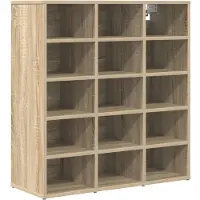 vidaXL Schoenenkast 77,5 x 30 x 83,5 cm Bewerkt hout Sonoma Eiken