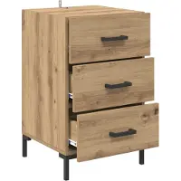 vidaXL Nachtkastje Artisan Eiken 40 x 40 x 66 cm Bewerkt hout