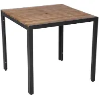 Bolero vierkante stalen en acaciahouten terrastafel 80x80cm