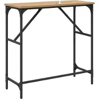 vidaXL Wandtafel Artisan Eiken 75 x 32 x 75 cm Bewerkt hout