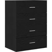vidaXL Dressoir Zwart Eiken 60 x 39 x 80 cm Bewerkt hout