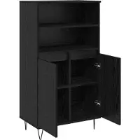 vidaXL Highboard Zwart 60 x 36 x 110 cm Bewerkt hout