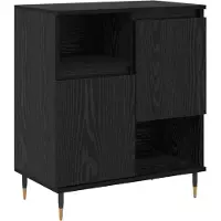 vidaXL Dressoir Zwart Eiken 60 x 35 x 70 cm