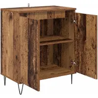 vidaXL Dressoir Oud Hout 60 x 35 x 70 cm Bewerkt hout