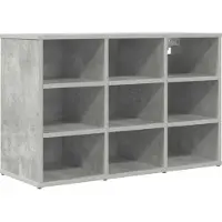 vidaXL Schoenenkast 77,5 x 30 x 51 cm Bewerkt hout Betongrijs