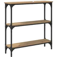 vidaXL Wandtafel Artisan Eiken 75 x 22,5 x 75 cm Bewerkt hout