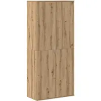 vidaXL Highboard 80 x 39 x 178 cm Bewerkt hout artisanaal eikenkleurig