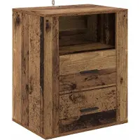 vidaXL Nachtkastje Oudhout 35 x 50 x 60 cm Bewerkt hout