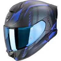 Scorpion EXO-530 Air Theras, integraalhelm ,Mat Zwart/Donkerblauw ,XL