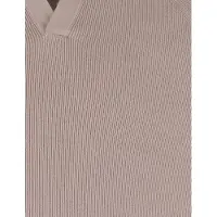 Profuomo Heren Polo's & T-shirts Rib - Beige - Maat XL