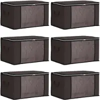 vidaXL opbergdoos met doorzichtige zijkant 6 pcs Antracietkleurig