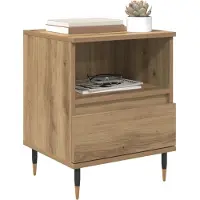 vidaXL Nachtkastje 2 st Artisan Eiken 40 x 35 x 50 cm Bewerkt hout