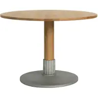 Design House Stockholm Tock Tafel Ø110 Eiken - Eettafels & bartafels Zandgegoten Aluminium Oak - 3541-8400