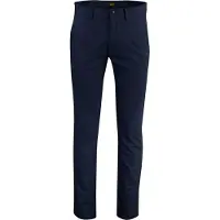 HUGO BOSS Donkerblauwe chino BOSS Orange slim fit katoen en linnen