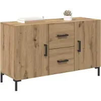 vidaXL Dressoir Artisan-Eik, 100 x 36 x 60 cm, houtvezel