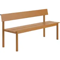 Muuto Linear Steel bank met rugleuning Burnt orange, 170x34 cm