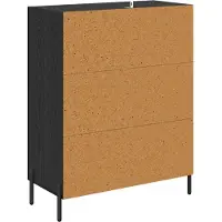 vidaXL Dressoir Zwart Eiken 69,5 x 34 x 90 cm Bewerkt hout