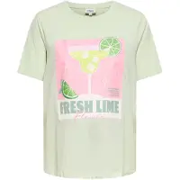 ONLY zwangerschaps T-shirt lichtgroen Dames Katoen Ronde hals - maat XXL