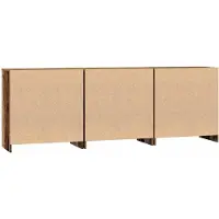 vidaXL Dressoir 3 st Oudhout 70 x 41 x 75 cm Bewerkt hout