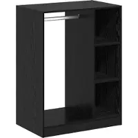 vidaXL Kledingkast Zwart eiken 77 x 48 x 102 cm Bewerkt hout