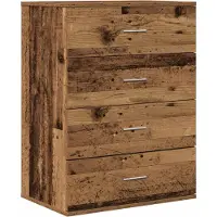 vidaXL Dressoir Oudhout 60 x 39 x 80 cm Bewerkt hout