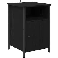vidaXL Nachtkastje Zwart Eiken 40 x 42 x 60 cm Bewerkt hout