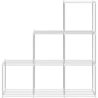 vidaXL Tubulaire plank met opslag Wit 129 x 27 x 132 cm Aluminium