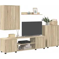 vidaXL Tv-meubelset 140 x 40 x 33 cm Sonoma Eik