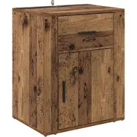 vidaXL Nachtkastje Oudhout 35 x 50 x 60 cm Bewerkt hout
