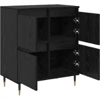 vidaXL Opbergkast 2 st Zwart Eiken 60 x 35 x 70 cm