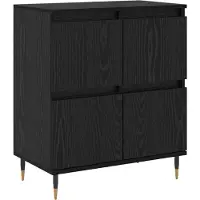 vidaXL Opbergkast 3 st Zwart Eiken 60 x 35 x 70 cm