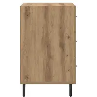 vidaXL Nachtkastje Artisan Eiken 40 x 40 x 66 cm Bewerkt hout