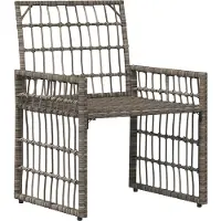vidaXL Tuinmeubels set, 4 stuks, zwart en donkergrijs