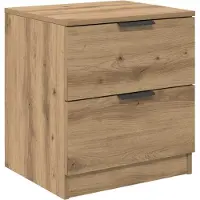 vidaXL Nachtkastje 2 pcs Artisan Eiken 45 x 39 x 50cm Bewerkt hout